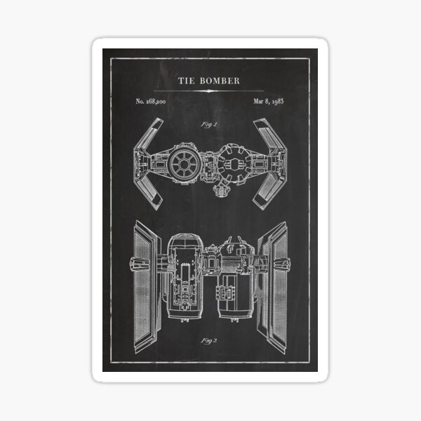 Vista previa del artículo con la obra «Bombardero TIE», diseñado y vendido por IvintageArt.