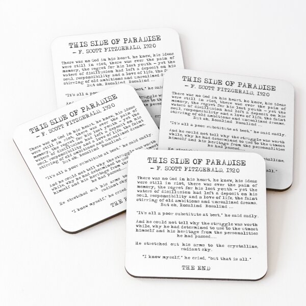 Item preview, Ending of This Side of Paradise - Fitzgerald quote designed and sold by peggieprints.