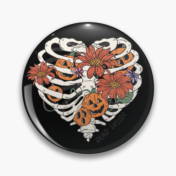 Item preview, Flowery Skeletons Ribs with pumpkin  designed and sold by Fine Art California.