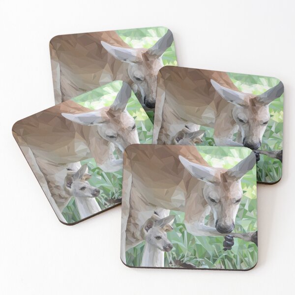 Item preview, Tessellations21 - Kangaroo and baby joey at zoo - VBK - VisionsByKaren designed and sold by VisionsByKaren.