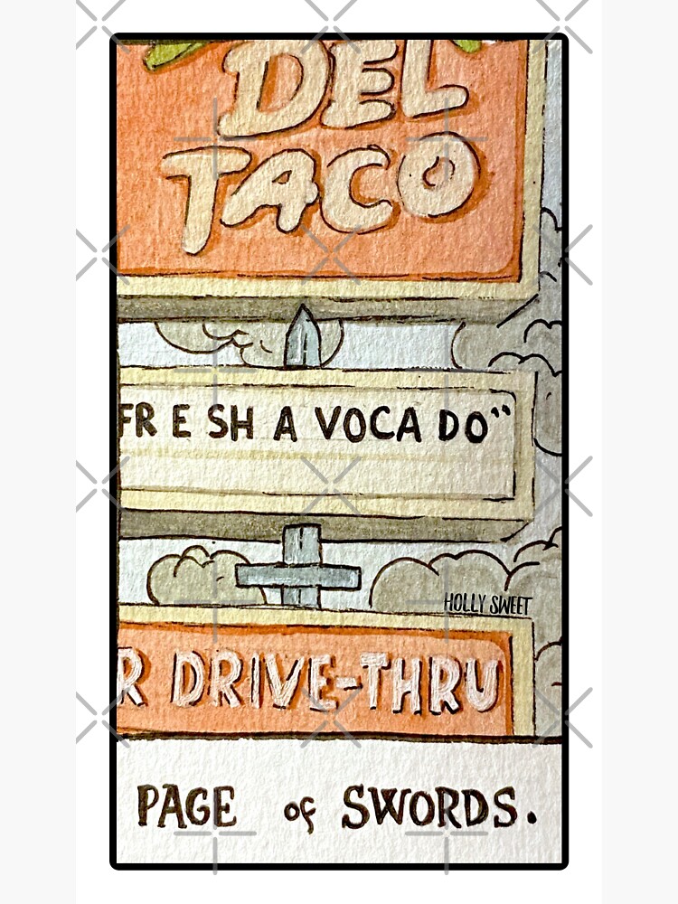 The Taco Tarot Card Sticker - Spiral Circle