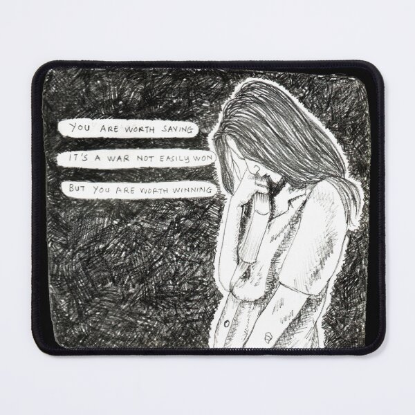 Item preview, Pencil Sketch Poem - You Are Worth Saving designed and sold by OliviaJDMin.