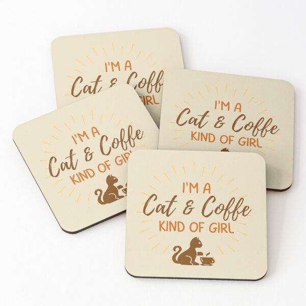Item preview, I am a Cat and Coffee Kind of Girl, Better Life, Coffee Connects, Coffee Lovers, Morning Coffee, Smells like Coffee, Cup of Coffee,  designed and sold by WORLD-SOFIA.