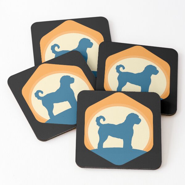 Artikelvorschau, Goldendoodle-Sonne-Sonnenuntergang-Design für Goldendoodle-Liebhaber-Silhouette entworfen und verkauft von alaechamlal.