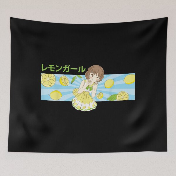 Item preview, Cute Kawaii Anime Girl - Lemons - Japanese Aesthetics designed and sold by HoshiJuku.