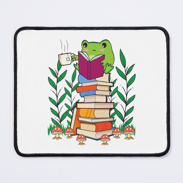 Item preview, Cottagecore Aesthetic Kawaii Frog Books Tea Drinker Premium designed and sold by HoshiJuku.