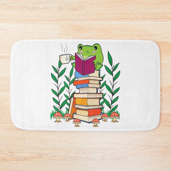 Item preview, Cottagecore Aesthetic Kawaii Frog Books Tea Drinker Premium designed and sold by HoshiJuku.