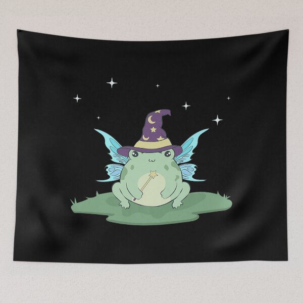 Item preview, Cottagecore Aesthetic Kawaii Fairy Frog Wizard Fairycore Premium designed and sold by HoshiJuku.