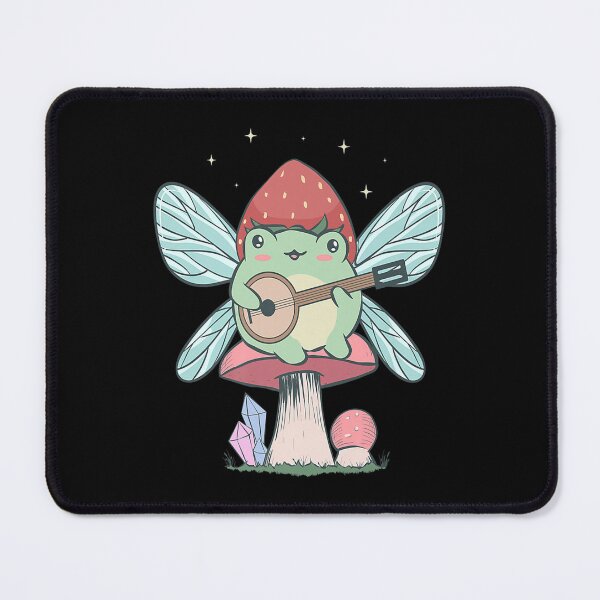 Item preview, Cottagecore Aesthetic Kawaii Cute Fairy Frog Banjo Player Premium_1 designed and sold by HoshiJuku.