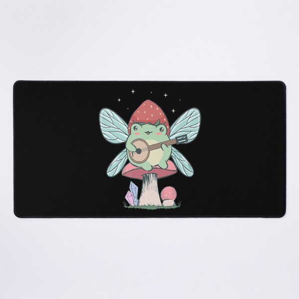 Item preview, Cottagecore Aesthetic Kawaii Cute Fairy Frog Banjo Player Premium_1 designed and sold by HoshiJuku.