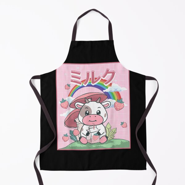 Artikelvorschau, Cottagecore Ästhetische Kawaii Kuh-Erdbeermilch entworfen und verkauft von HoshiJuku.