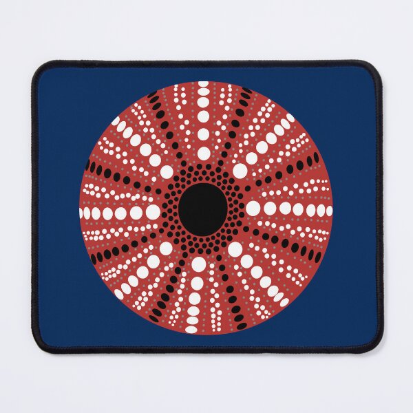 Item preview, Minimal Geometric Sea Urchin Shell Red designed and sold by Happy Puppy Print On Demand.