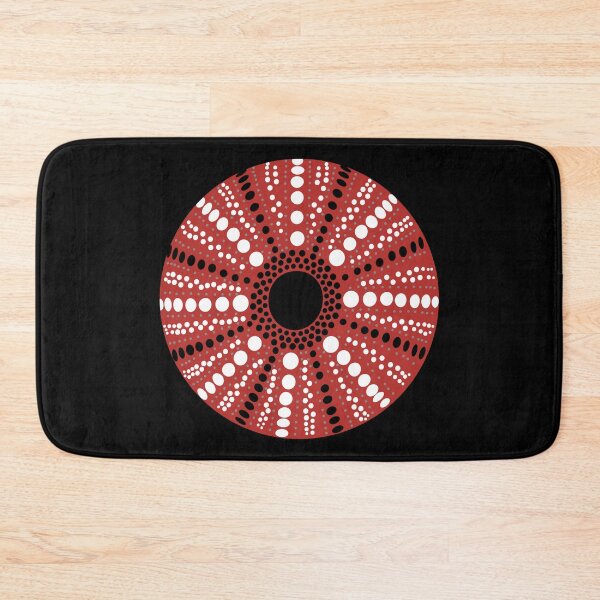 Item preview, Minimal Geometric Sea Urchin Shell Red designed and sold by Happy Puppy Print On Demand.
