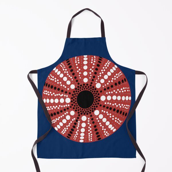 Item preview, Minimal Geometric Sea Urchin Shell Red designed and sold by Happy Puppy Print On Demand.