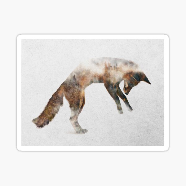 Jumping Fox Sticker
