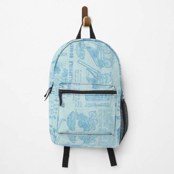Item preview, Victorian Inspired Newsprint - Powder Blue designed and sold by TotallyRetroArt.