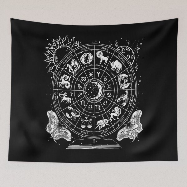 Item preview, Dark Academia Aesthetic Astrology Luna Moth Moon designed and sold by HoshiJuku.