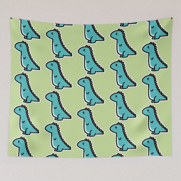 Item preview, Teal and orange dino designed and sold by anerdhavingfun.