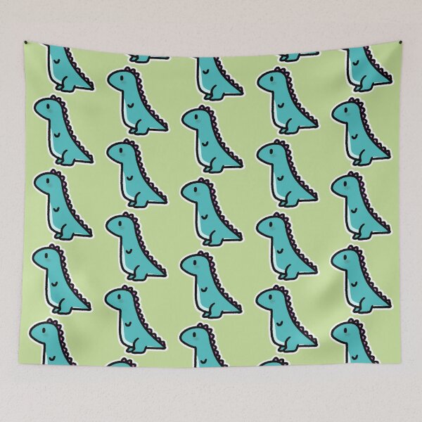 Item preview, Teal and pink dino designed and sold by anerdhavingfun.