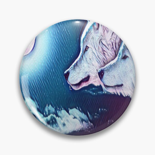 Item preview, WOLVES STARRING AT THE MOON PAINTING designed and sold by KatisDesign.