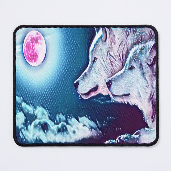 Item preview, WOLVES STARRING AT THE MOON PAINTING designed and sold by KatisDesign.