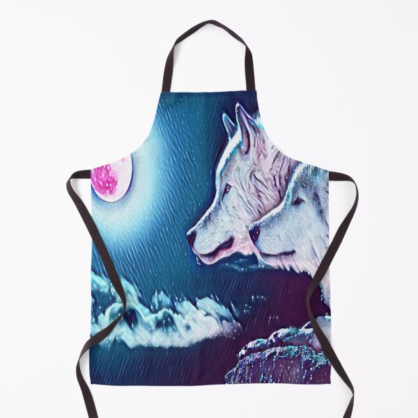 Item preview, WOLVES STARRING AT THE MOON PAINTING designed and sold by KatisDesign.