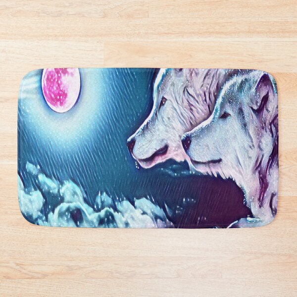 Item preview, WOLVES STARRING AT THE MOON PAINTING designed and sold by KatisDesign.