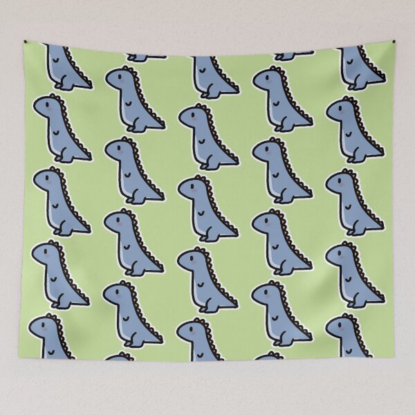 Item preview, Blue and orange dino designed and sold by anerdhavingfun.