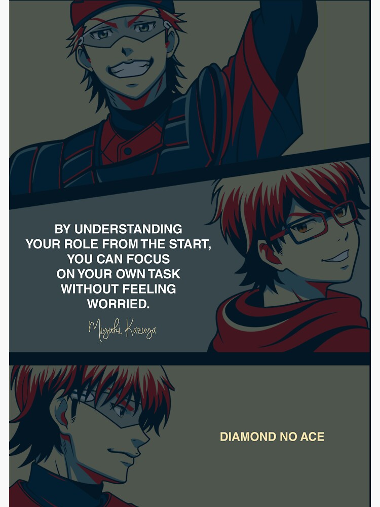 Diamond No Ace Miyuki Kazuya Focus Quote Sticker For Sale By Hidayahcreative Redbubble 5182