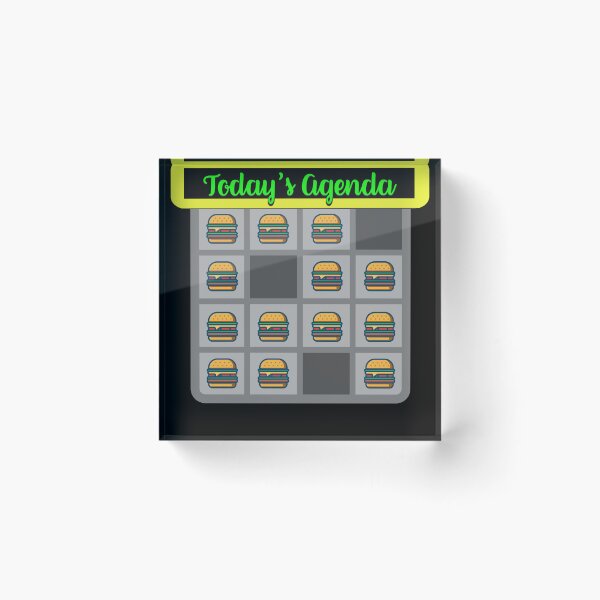 Item preview, It's all about Hamburgers - 'Today's Agenda' Collection Designs for T-shirts and other accessories. designed and sold by Ridiculam Toga.