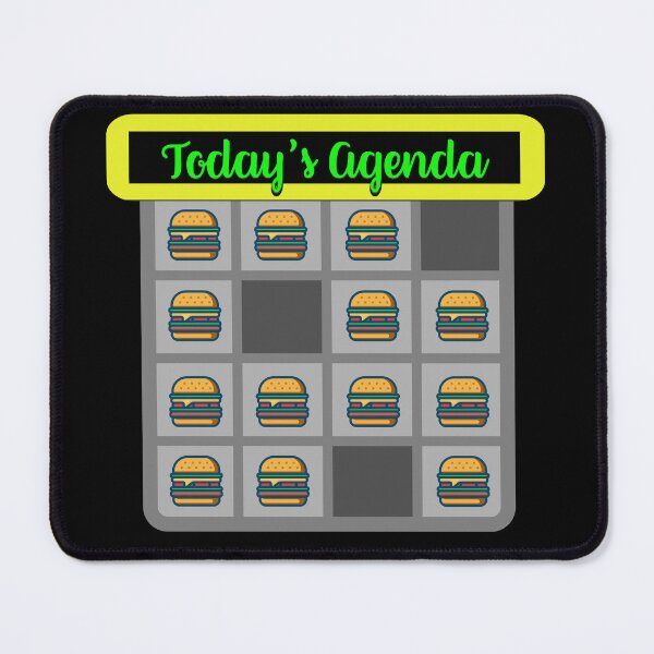 Item preview, It's all about Hamburgers - 'Today's Agenda' Collection Designs for T-shirts and other accessories. designed and sold by Ridiculam Toga.