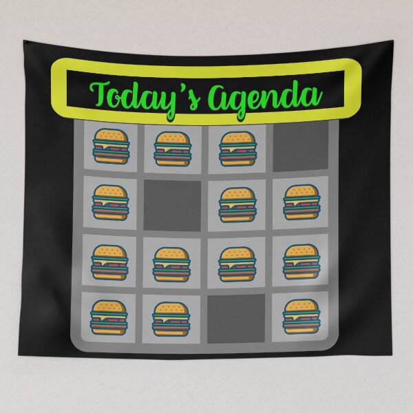 Item preview, It's all about Hamburgers - 'Today's Agenda' Collection Designs for T-shirts and other accessories. designed and sold by Ridiculam Toga.