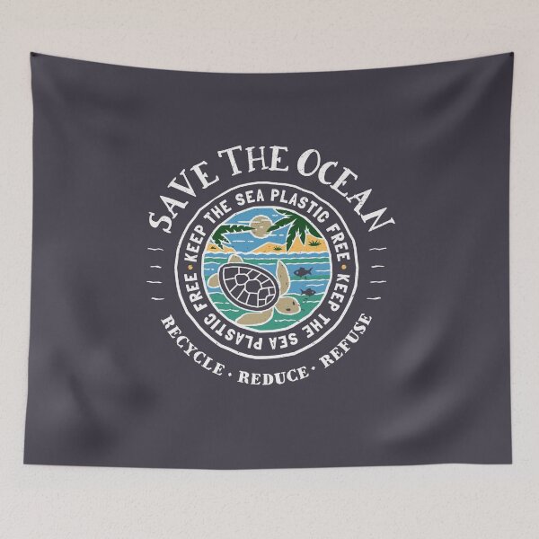 Item preview, Save The Ocean Keep the Sea Plastic Free Turtle Scene designed and sold by Bangtees.