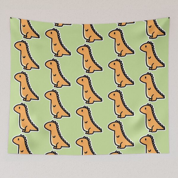 Item preview, Orange and pink dino designed and sold by anerdhavingfun.