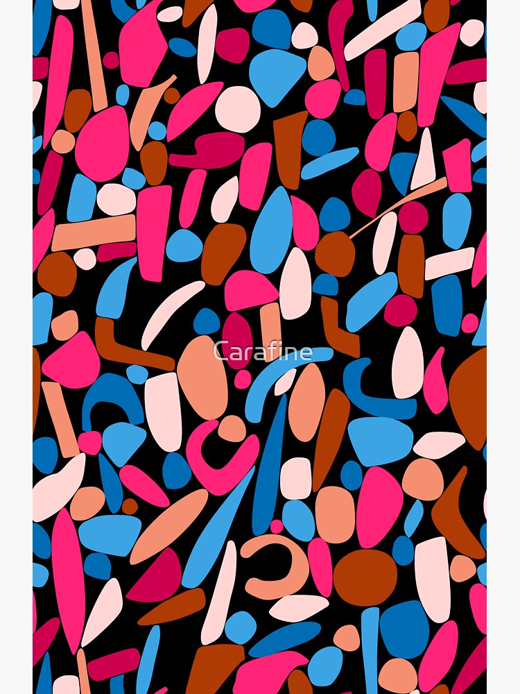 Thumbnail 3 von 3, Sticker, Nachtblüte - Abstrakt florales Design designt und verkauft von Carafine.