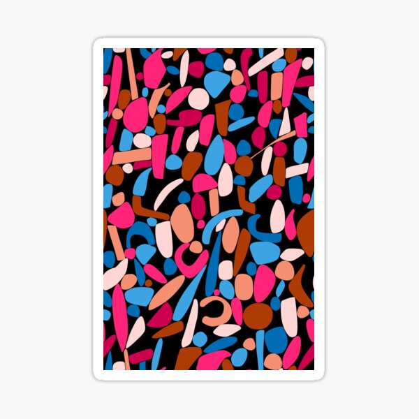 Nachtblüte - Abstrakt florales Design Sticker