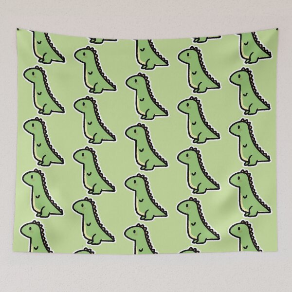 Item preview, Green and orange dino designed and sold by anerdhavingfun.
