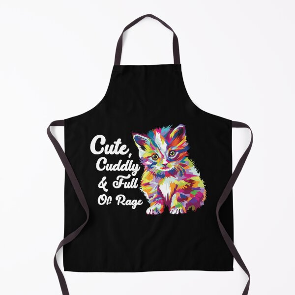 Item preview, Cute, Cuddly & Full Of Rage Funny Apparel Colorful Art Kitty designed and sold by Desinger12.