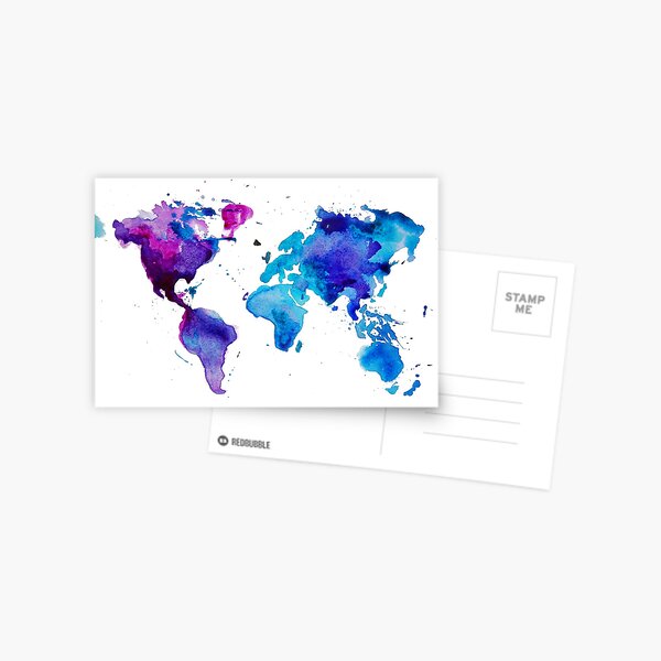 Item preview, Watercolor Map of the World designed and sold by Doodles.