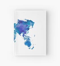 Watercolor Map of the World Hardcover Journal