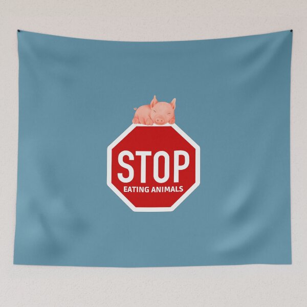 Item preview, Stop eating animals designed and sold by Lauraloris.