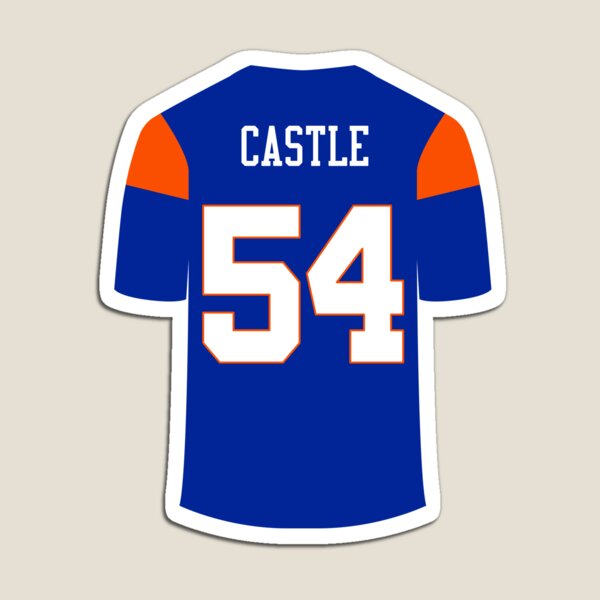 : Blue Mountain State 54 Thad Castle Football Jersey Blue White  (Small, White) : Sports & Outdoors