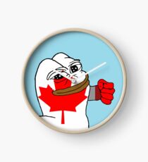 Punching Pepe (Canada) Clock