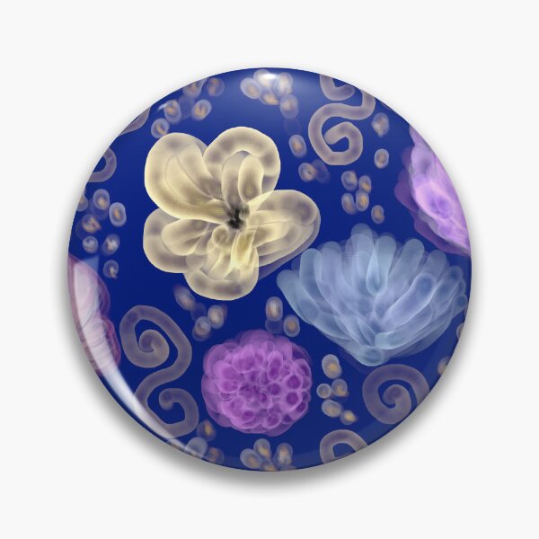 Item preview, floral etéreo sobre índigo designed and sold by Chakraflowerdesign.
