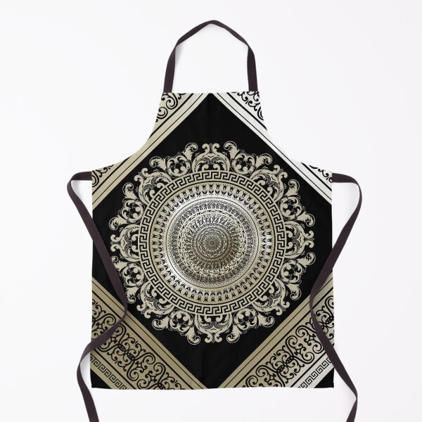Item preview, Ornate Greek Key Meander Brown and Cream Medallion 2 designed and sold by Yiorgos Designs.