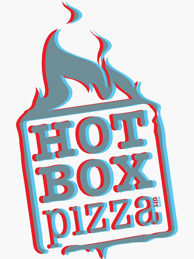 "HotBox Pizza 3D Glitch " Sticker for Sale by HotBoxPizza Redbubble