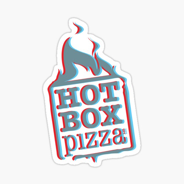 "HotBox Pizza 3D Glitch " Sticker for Sale by HotBoxPizza Redbubble