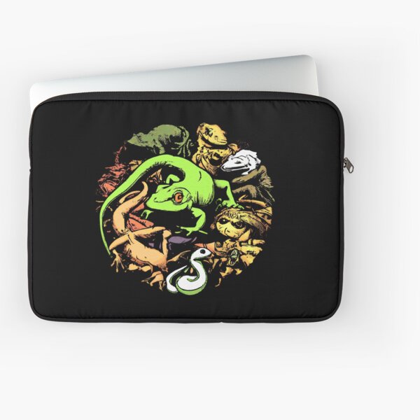 Retrowave Lizards and Reptiles 01 Laptop Sleeve