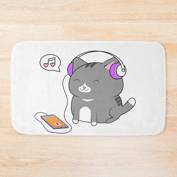 Item preview, Headphones Cat Listening To Music designed and sold by Ahhvocadoh.