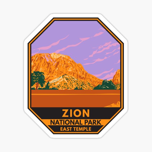 Vista previa del artículo con la obra «Emblema del Templo Este del Parque Nacional Zion, Utah», diseñado y vendido por KrisSidDesigns.